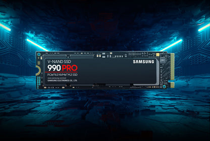 Samsung 2TB 990 PRO M.2 NVMe SSD, M.2 2280, PCIe 4.0, V-NAND, R/W 7450/6900MB/s