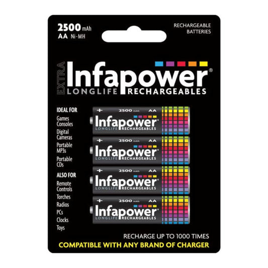 Infapower AA Ni-MH Rechargeable Battery 2500mAh (4 Pack)