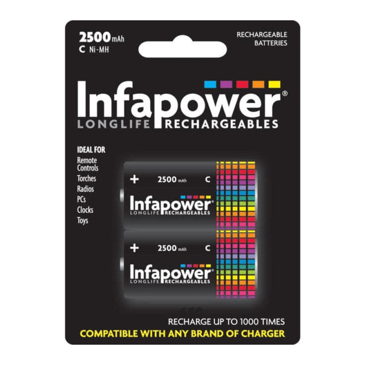 Infapower C Ni-MH Rechargeable Battery 2500mAh (2 Pack)