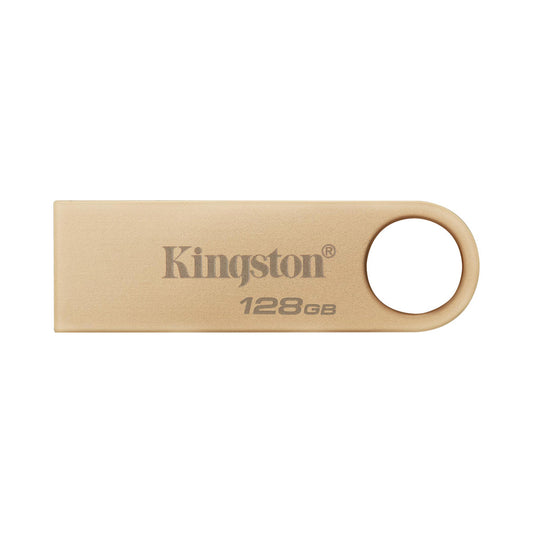 Kingston 128GB DataTraveler SE9 G3 Flash Drive, USB 3.2 Gen1, Metal Gold Casing