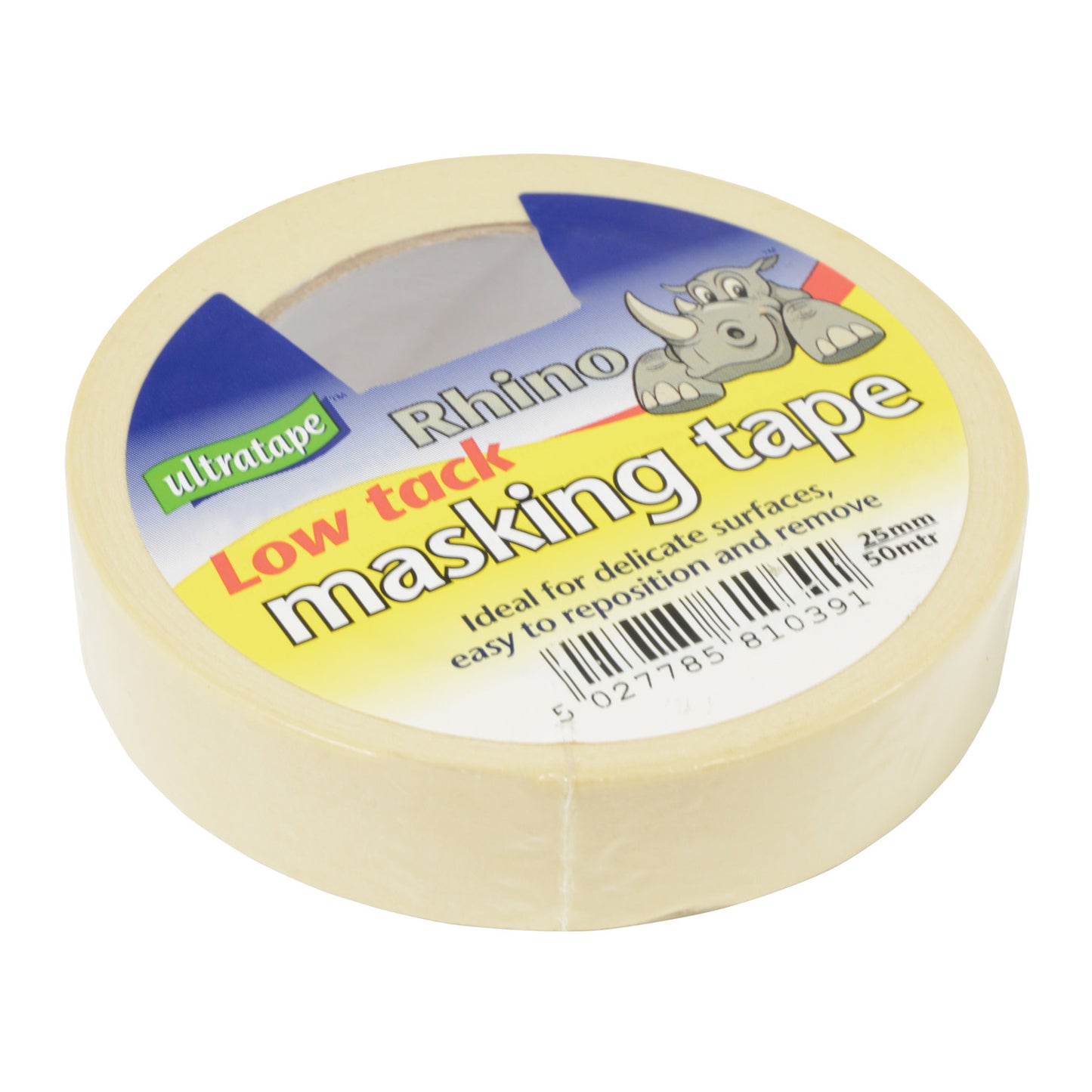 Ultratape Rhino Low Tack Masking Tape, 50 Metre