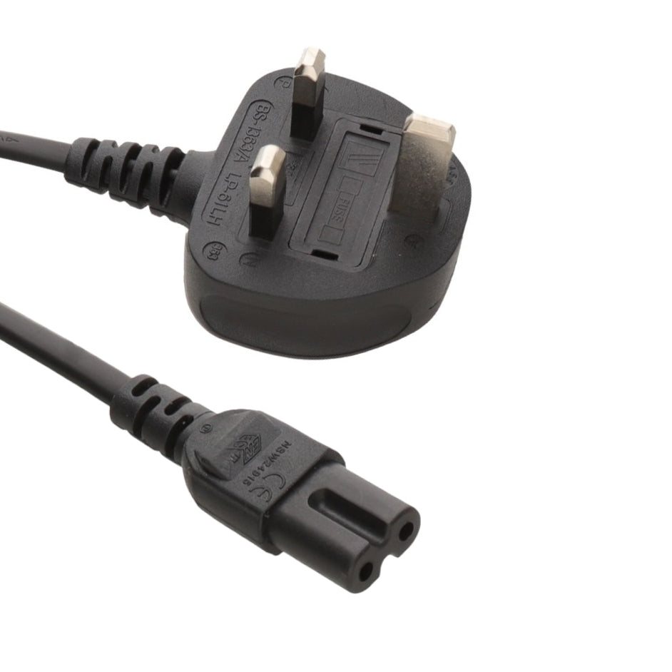 Mercury C7 Mains Power Leads UK Plug - Figure 8 3A