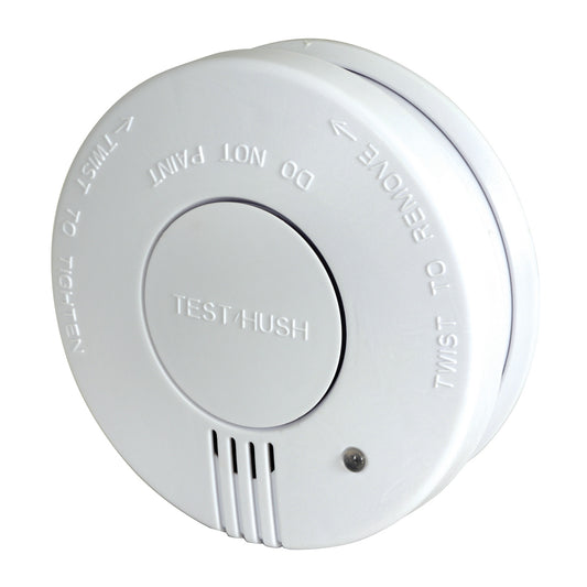 Mercury Photoelectric Smoke Detector with Hush Feature Battery PoweredFire Alarm