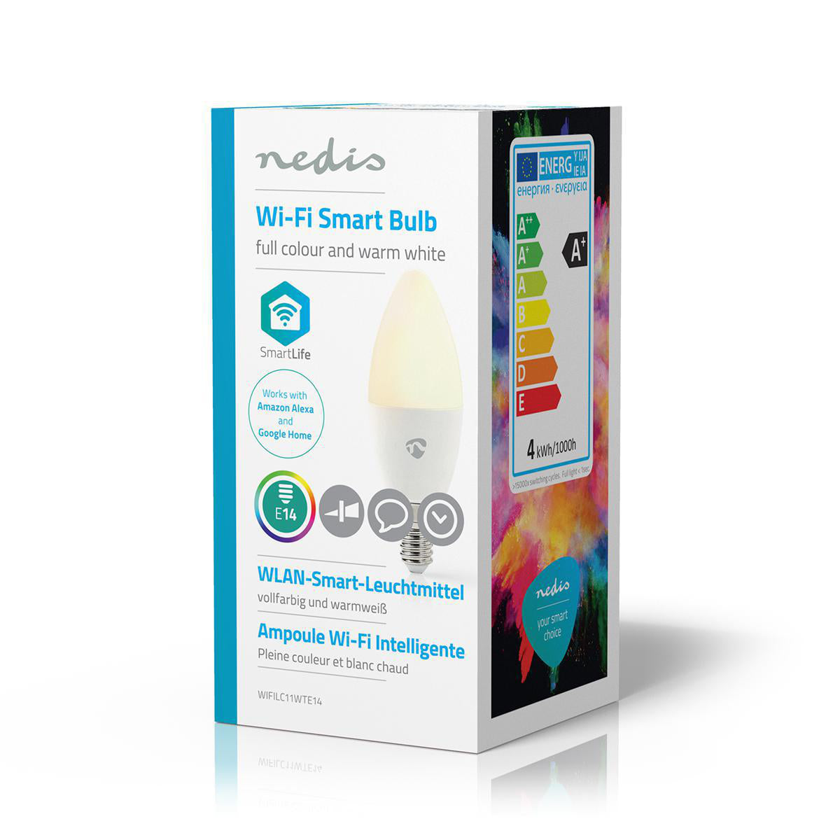 Nedis Wi-Fi LED Smart Bulb Full Colour E14 SES Candle