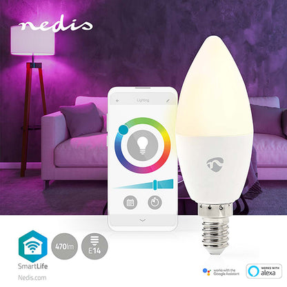 Nedis Wi-Fi LED Smart Bulb Full Colour E14 SES Candle