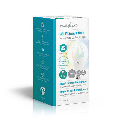 Nedis Wi-Fi LED Smart Bulb Warm/Cool White E14 SES Candle