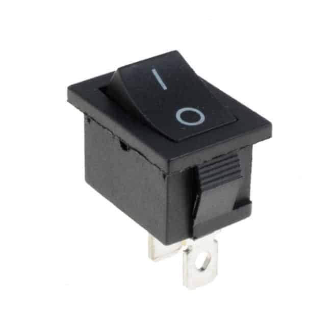 On-Off Latching Rocker Switch SPST, Black