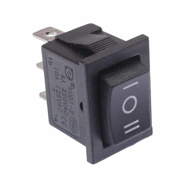 On-Off-On Latching Rectangle Rocker Switch SPDT