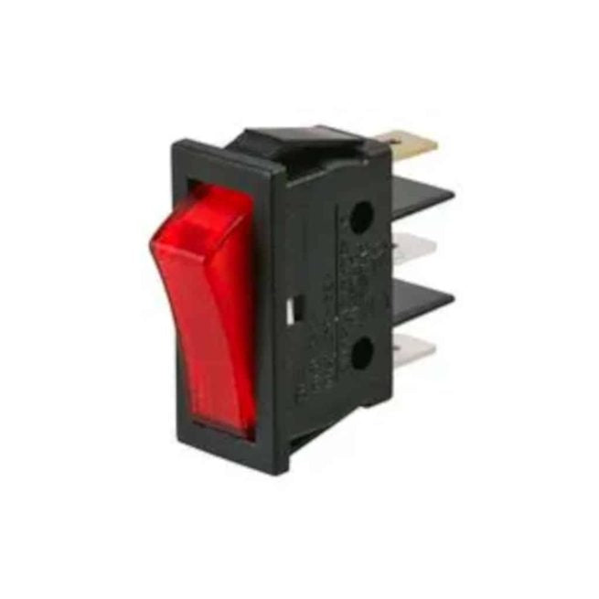 On-Off SPST Latching Rectangle Rocker Switch (Red)