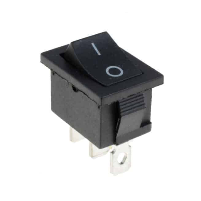 On-On Latching Rocker Switch SPDT, Black