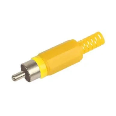 Phono RCA Male Connector Plug Nickel Yellow