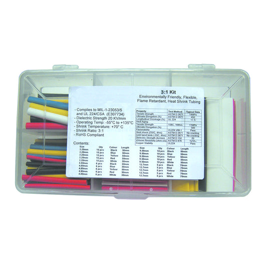 Pro-Power Multicoloured Heatshrink Tubing Kit 3:1