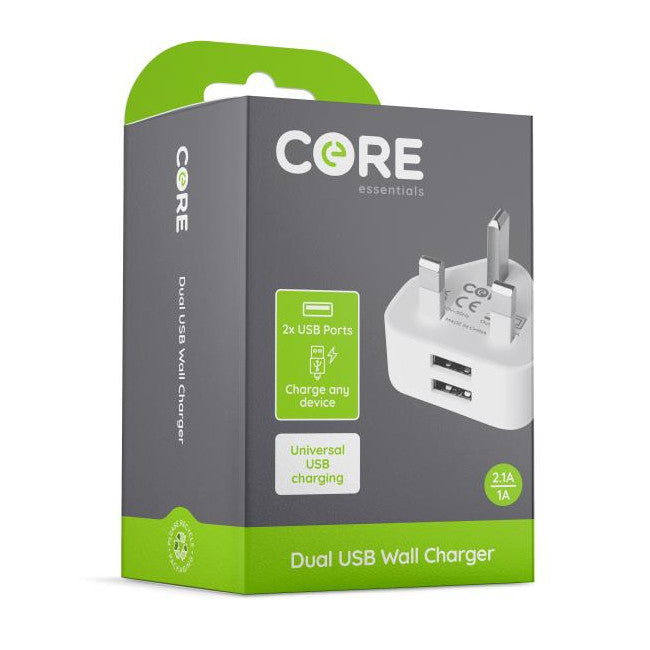 Core Dual USB Wall Charger 2.1A
