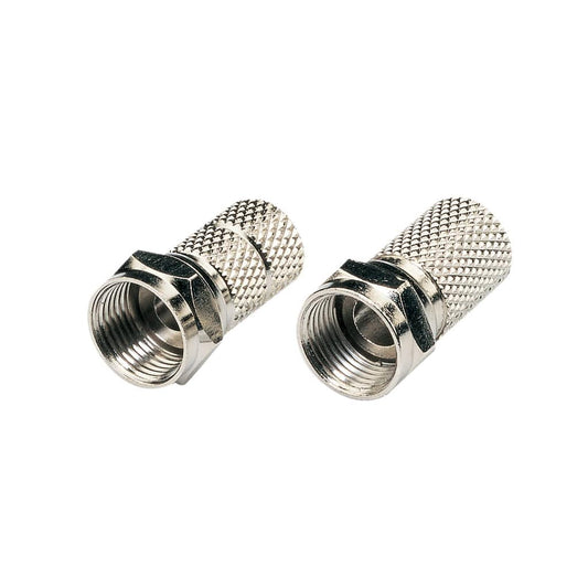 RG58 F-Type Male Plug Coax Connectors 2 Pack