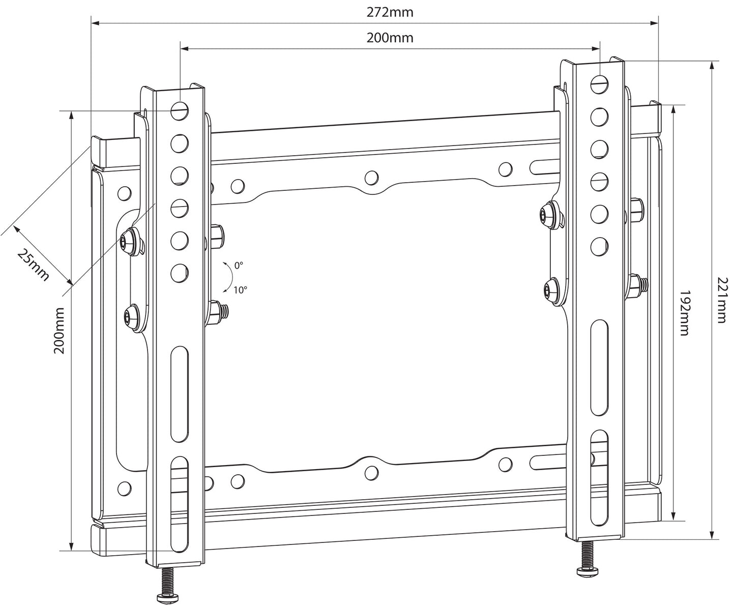 AV:Link Low Profile 17-45 Inch Tilting TV Wall Bracket