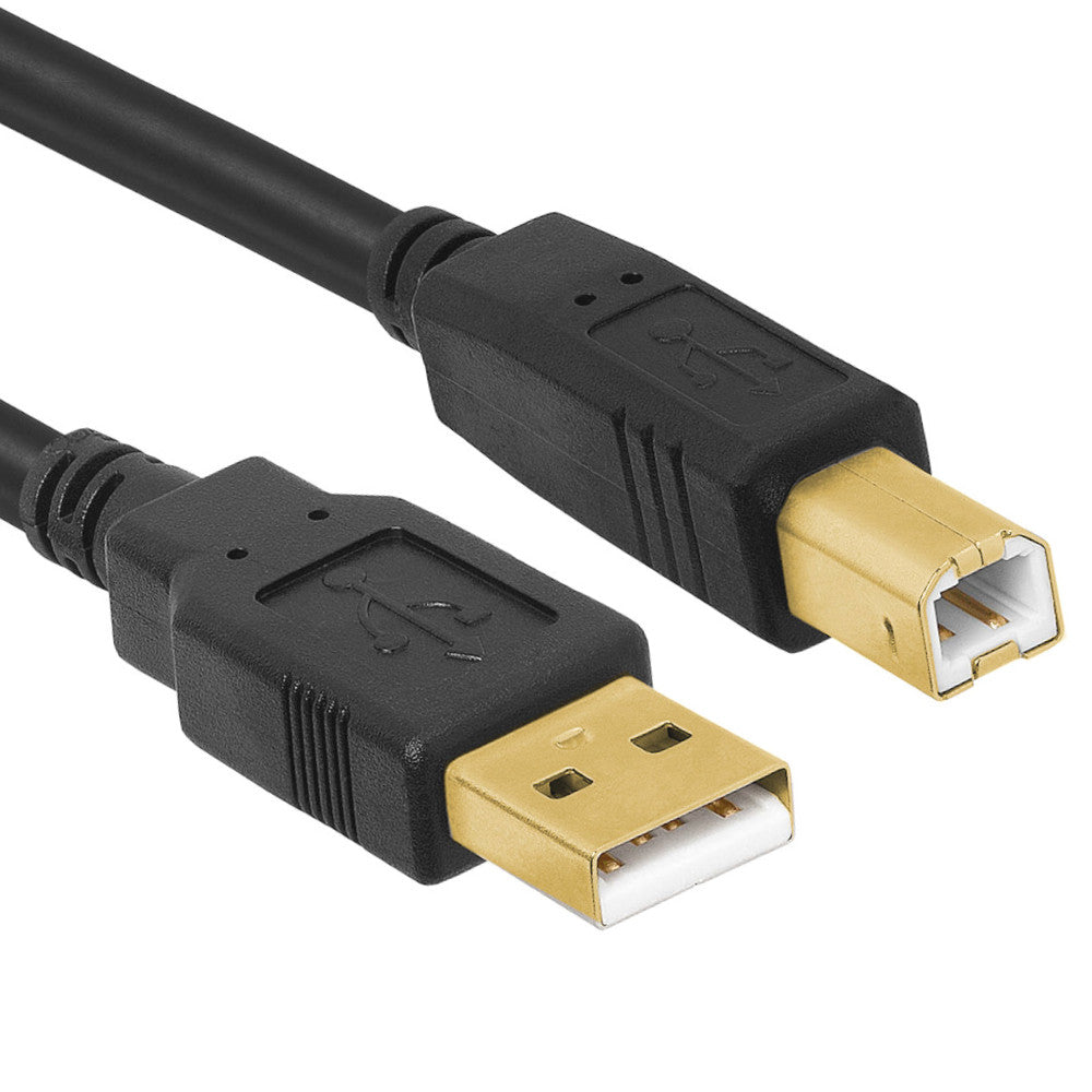 USB-A to USB-B Cable for Printers, Scanners, Hard Drives, Music Equipment