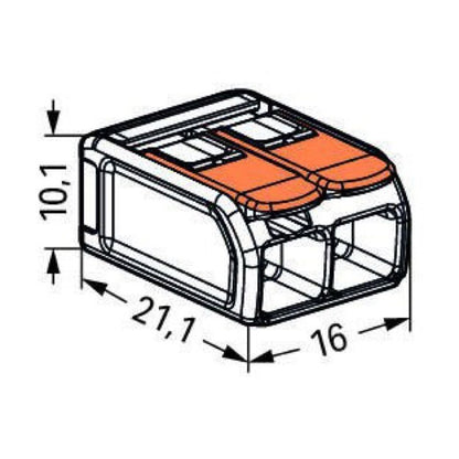 Wago 2 Way Splicing Connector with Lever Lock